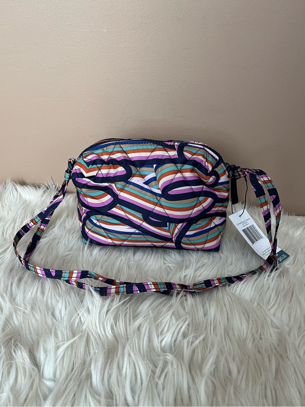 {Vera Bradley} Camera Bag Crossbody in Ultralight Retro Ribbons - NWT